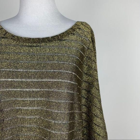 Ruby Road sweater 3X gold metallic dolman sleeve - Picture 2 of 8